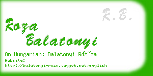 roza balatonyi business card